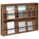 vidaXL Magazin állvány polcokkal Öreg fa 100 x 12 x 70 cm Faanyag