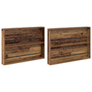 vidaXL Magazin állvány 2 pcs Öreg fa 100 x 12 x 70 cm Faanyag