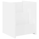 vidaXL Magazin állvány polcokkal Fehér 35 x 35 x 45 cm Szerelt Fa