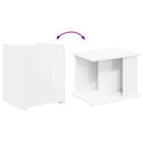 vidaXL Magazin állvány polcokkal Fehér 35 x 35 x 45 cm Faanyag