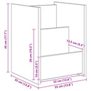 vidaXL Magazin állvány polcokkal Fehér 35 x 35 x 45 cm Szerelt Fa