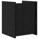 vidaXL Magazin állvány polcokkal Fekete tölgy 35 x 35 x 45 cm Faanyag