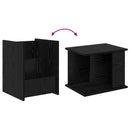 vidaXL Magazin állvány polcokkal Fekete tölgy 35 x 35 x 45 cm Faanyag
