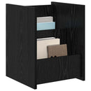 vidaXL Magazin állvány polcokkal Fekete tölgy 35 x 35 x 45 cm Faanyag