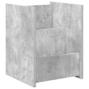 vidaXL Magazin állvány polcokkal Beton Szürke 35 x 35 x 45 cm Faanyag