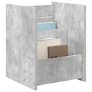 vidaXL Magazin állvány polcokkal Beton Szürke 35 x 35 x 45 cm Faanyag