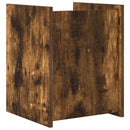 vidaXL Magazin állvány polcokkal Füstölt tölgy 35 x 35 x 45 cm Faanyag
