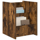 vidaXL Magazin állvány polcokkal Füstölt tölgy 35 x 35 x 45 cm Faanyag