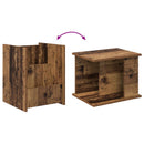 vidaXL Magazin állvány polcokkal Öreg fa 35 x 35 x 45 cm Faanyag