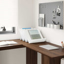 vidaXL Magazin állvány polcokkal Fehér 53 x 40 x 28,5 cm Faanyag