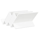 vidaXL Magazin állvány polcokkal Fehér 53 x 40 x 28,5 cm Faanyag