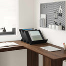 vidaXL Magazin állvány Fekete tölgy 53 x 40 x 28,5 cm Faanyag