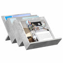 vidaXL Magazin állvány Beton Szürke 53 x 40 x 28,5 cm Faanyag