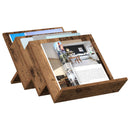 vidaXL Magazin állvány polcokkal Öreg fa 53 x 40 x 28,5 cm Faanyag
