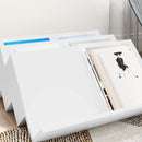 vidaXL Magazin állvány polcokkal Fehér 65 x 53 x 28,5 cm Faanyag