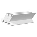 vidaXL Magazin állvány polcokkal Fehér 65 x 53 x 28,5 cm Faanyag