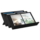 vidaXL Magazin állvány Fekete tölgy 65 x 53 x 28,5 cm Faanyag
