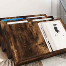 vidaXL Magazin állvány Füstölt tölgy 65 x 53 x 28,5 cm Faanyag