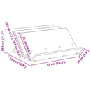 vidaXL Magazin állvány Szürke Sonoma 65 x 53 x 28,5 cm Faanyag