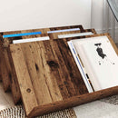 vidaXL Magazin állvány polcokkal Öreg fa 65 x 53 x 28,5 cm Faanyag