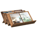 vidaXL Magazin állvány polcokkal Öreg fa 65 x 53 x 28,5 cm Faanyag