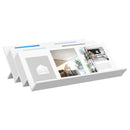 vidaXL Magazin állvány polcokkal Fehér 90 x 53 x 28,5 cm Faanyag