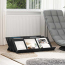 vidaXL Magazin állvány Fekete tölgy 90 x 53 x 28,5 cm Faanyag