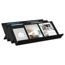 vidaXL Magazin állvány Fekete tölgy 90 x 53 x 28,5 cm Faanyag