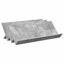 vidaXL Magazin állvány Beton Szürke 90 x 53 x 28,5 cm Faanyag