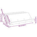 vidaXL Magazin állvány Füstölt tölgy 90 x 53 x 28,5 cm Faanyag