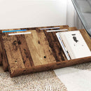 vidaXL Magazin állvány polcokkal Öreg fa 90 x 53 x 28,5 cm Faanyag
