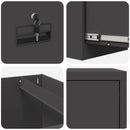 vidaXL Irattároló Szekrény fiókkal 2 pcs Fekete 44 x 50 x 139 cm