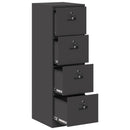 vidaXL Irattároló Szekrény fiókkal 2 pcs Fekete 44 x 50 x 139 cm
