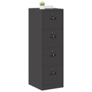 vidaXL Irattároló Szekrény fiókkal 2 pcs Fekete 44 x 50 x 139 cm