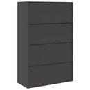 vidaXL Tárolószekrény Fekete 90 x 40 x 140 cm Acél