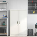 vidaXL Tárolószekrény Fehér 90 x 40 x 140 cm Acél