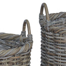 vidaXL Virágcserepes Kosár tárolóval 3 pcs Kubu Szürke Kubu rattán