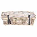 vidaXL Függő virágcserép kosár 2 db Természetes szürke 48 x 22 x 15 cm