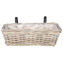 vidaXL Függő virágcserép kosár 2 db Természetes szürke 48 x 22 x 15 cm