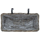 vidaXL Függő virágcserép kosár 2 db Természetes szürke 48 x 22 x 15 cm