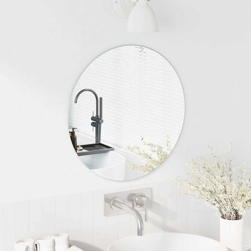 vidaXL Fali tükör Ø 50 cm edzett üveg