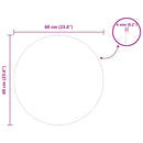 vidaXL Fali tükör Ø 60 cm edzett üveg