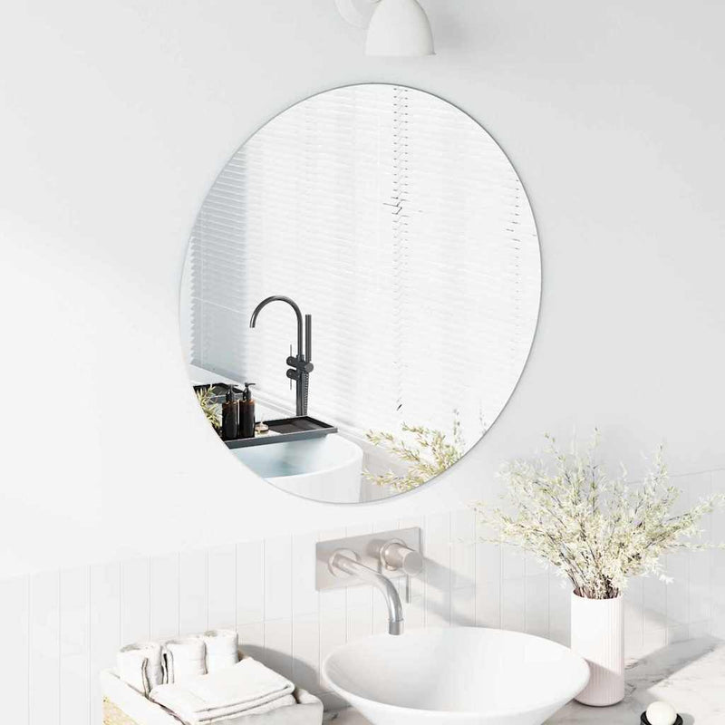 vidaXL Fali tükör Ø 70 cm edzett üveg