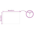 vidaXL Fali tükör 80 x 60 cm edzett üveg