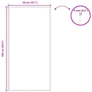 vidaXL Fali tükör 50 x 100 cm edzett üveg