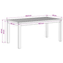 vidaXL Dohányzóasztal Természetes 50 x 100,5 x 45 cm Tömör Akácfa