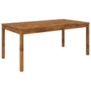 vidaXL Kerti étkezőasztal Természetes 180 x 88,5 x 75 cm Tömör Akácfa