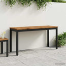 vidaXL Kerti pad 108,5 x 35 x 45 cm Tömör Akácfa Természetes és Fekete