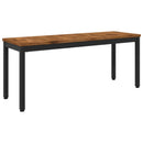 vidaXL Kerti pad 108,5 x 35 x 45 cm Tömör Akácfa Természetes és Fekete