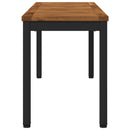 vidaXL Kerti pad 108,5 x 35 x 45 cm Tömör Akácfa Természetes és Fekete